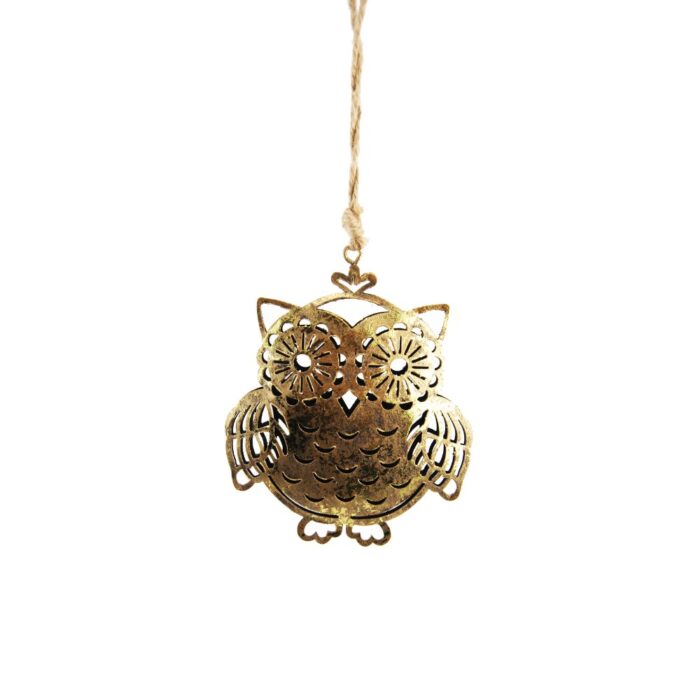 HANG METAL DECORATIVE OWL (L)