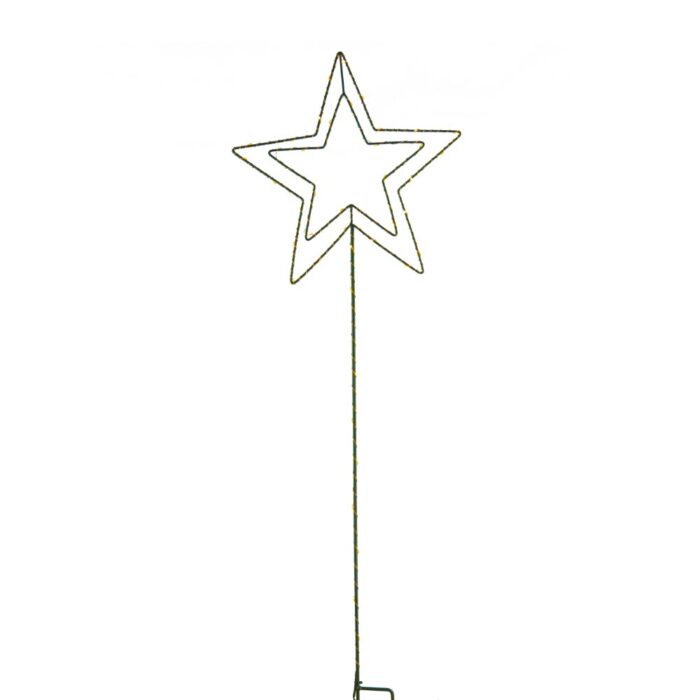 LIGHT-UP DOUBLE STAR OUTDOOR STAKE