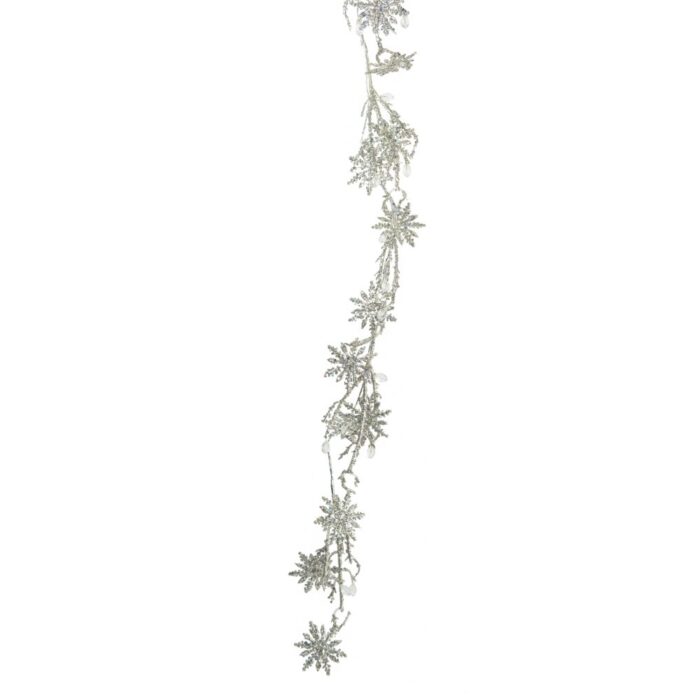 GARLAND GLITTER SNOWFLAKE 120cm